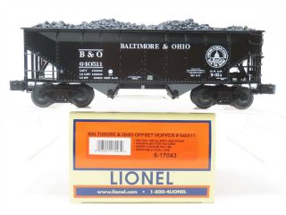 O Gauge 3 - Rail Lionel 6 - 17043 Die - Cast B&o Baltimore & Ohio 2 - Bay Hopper 640511