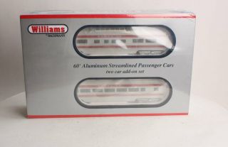 Williams 43048 Santa Fe 60 Ft.  Streamline Passenger 2 - Pack Ln/box