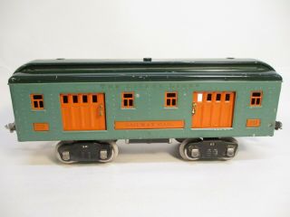 Lionel 332 Railway Mail Car Peacock Dk Green Roof Standard Gauge X6646