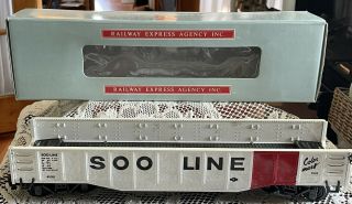 Railway Express Agency G Scale Train Great Northern Gondola Sso Rea - 41001 W Box