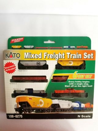 Kato 106 - 6275,  N Scale Mixed Freight Train Set Cargill Shell Reynolds Domino
