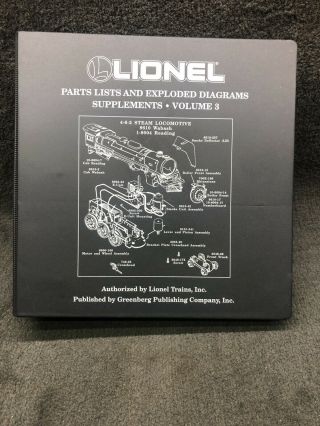 Lionel Parts List And Diagram Volume 3