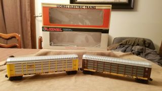 Lionel 6 - 16228 & 6 - 16253 Union Pacific & Santa Fe Auto Carriers Ttgx W/ob