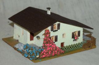 Vintage Prebuilt Faller No.  288 Chalet House Stucco - Made In Germany Ho Gauge