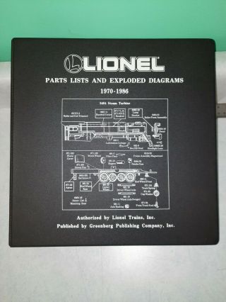Lionel Parts Lists & Exploded Diagrams 1970 - 1986 By Greenberg Publishing Plus,