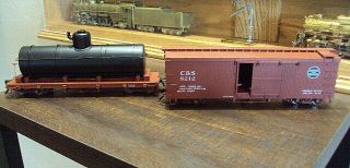 Ams Accucraft On3 Tank Car And Rgs Box Car F/p Exc