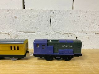 Dodge & Splatter & Coach - Thomas & Friends Trackmaster Motorised TOMY Trains 3