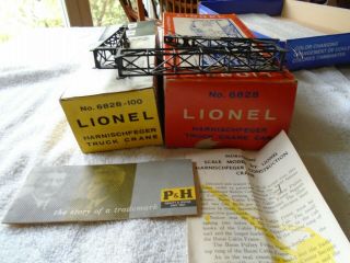 Lionel P & H Harnischfeger Truck Crane " 6828 & 6828 - 100 " Boxes Only Vintage 1960