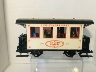 Lgb 1982 Jahreswagen Lighted Jubilaums Express Passenger Car W/ People,  G Scale