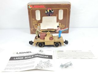 Lionel 8 - 87200 Buford & Roscoe Operating Handcar G Scale