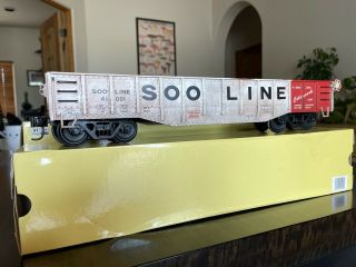 G Scale Model Trains: Aristo Craft 1:29 Soo Line Drop End Gondola