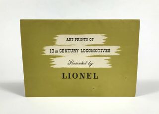 Postwar Lionel Art Prints Of 19 Century Locomotives 1950