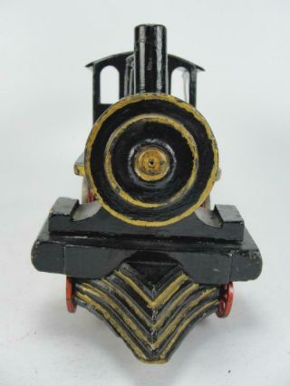 EARLY 1920 ' S D.  P.  CLARK WOODEN TRAIN STEAM LOCOMOTIVE HILL CLIMBER TOY 14 