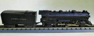 Prewar Lionel Trains Steam 0 - 6 - 2 Locomotive 1666 - 1654 - W Tender O Gauge