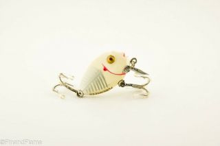 Vintage Heddon 380 Tiny Punkinseed Spook Antique Fishing Lure White Shore Mg32