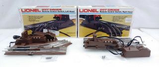 Lionel Trains 027 Remote Control Switch Turnout Left & Right Hand 6 - 5121 & 5122