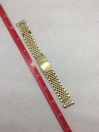 Omega Vintage 2 Tones Gold Plated Stainless Steel Watch Band Bracelet