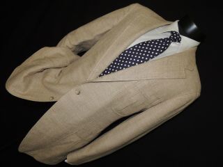 Polo Ralph Lauren Light Brown Plaid Vintage Jacket Coat 38 R