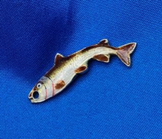 SOLID SILVER & ENAMEL LEAPING TROUT CHARM PENDANT ALABASTER & WILSON 2