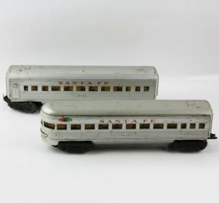 1950s Vintage Marx Santa Fe 3197 El Capitan & 3152 Coach Passenger Car
