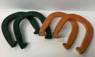 Vintage Set Diamond Duluth Double Ringer Horseshoes 2.  5 Lbs A & B Drop Forged