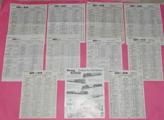 10 Tri - Ang,  Hornby,  Minic Price Lists 1969 To 1971 & Advert Sheet.  Triang 00 Oo