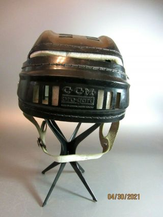Vintage Ccm Jr / Adult Pro - Gard Hockey Helmet Black Made In Canada Sk 100 Jr