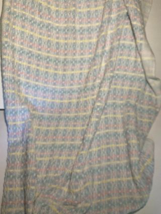 Vtg Beacon WPL 1675 Blue Baby Blanket Pastel Stripe Woven Knit Waffle Weave USA 3
