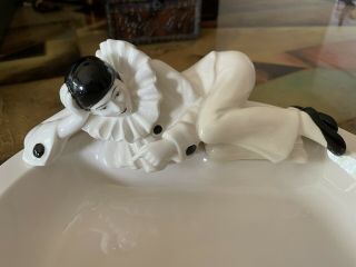 Vintage Taste Setter Sigma Harlequin Clown Ceramic Pierrot Bowl / Candy Dish 2