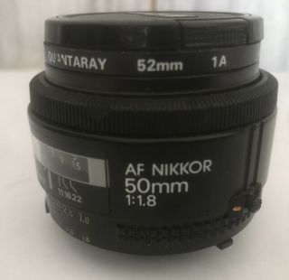 Rare Vtg Nikon Af Nikkor 50mm 1:1.  8 Camera Lens Front Cap Japan