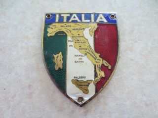 Vintage Italia / Italy Brass Car Badge For Alfa Romeo Lancia Fiat Maserati