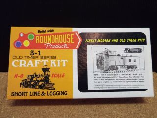 Roundhouse Ho Old Timer Series 3 - In - 1 Craft Kit 1515 Rotary Snow Plow & Tender