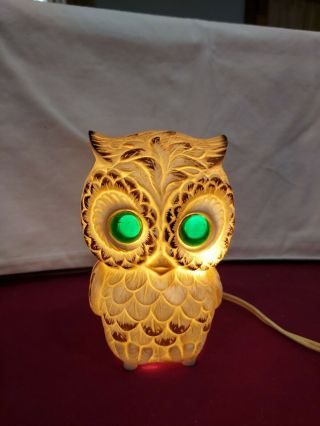 Vintage Hoot Owl Night Light Lamp A Post War Japan Mid Century
