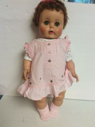 American Character 20” Toodles Baby Doll W/beautiful Dress & Flirty Google Eyes