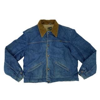 Vintage Wrangler Work Jacket Mens Size M Sherpa Lined Western Cowboy Rancher 90s