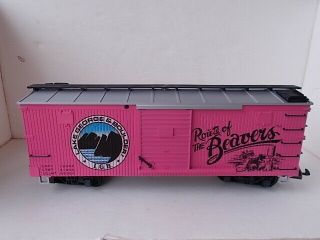Lgb 4090 Lake George " Route Of The Beaver " Freight Car W/ Box Read,