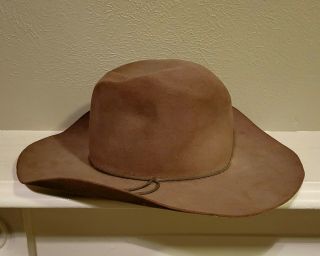 Vintage Stetson 1960s Open Crown Wide Brim 3x Beaver Xxx Western Cowboy Hat