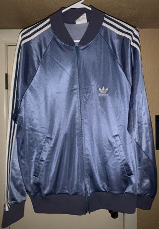 Vintage 1980s Adidas Atp Keyrolan Polyester Track Tennis Jacket Size Large