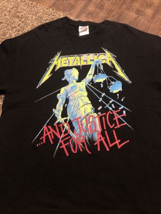 Rare Vintage 1994 Metallica Band Shirt And Justice For All Hammer Of Mens Xlarge