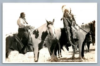 American Indians Of Montana Vintage Real Photo Postcard Rppc
