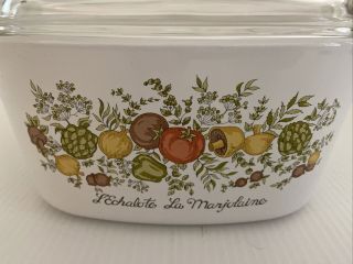 Vintage Corningware ' Spice of Life ' 3L A3 Casserole Dish With A9C Lid 2
