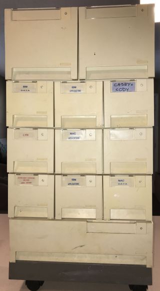 Floppy Disc Storage Cabinet Vintage