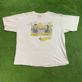 Vintage 1995 Mtv Beavis And Butthead Stanley Desantis T - Shirt Adult Xl In White