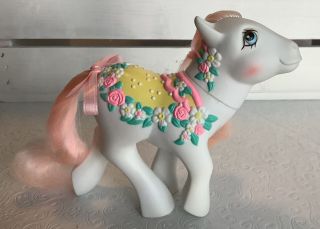 Vintage G1 My Little Pony Flower Bouquet Merry - Go - Round Ponies