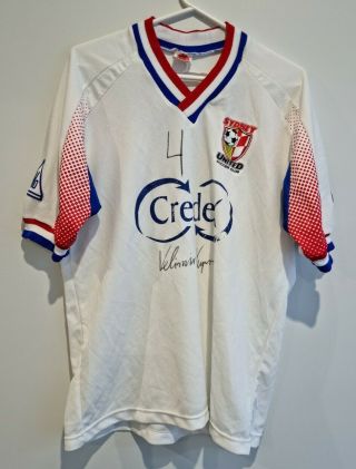 Vintage Sydney United Soccer Club Shirt Signed By Velimir Kupresak Size 125cm