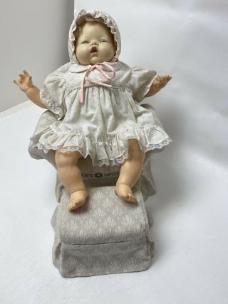 Vintage Ideal Thumbelina 18 " Baby Doll Tt - 21 Vinyl & Cloth & Soft Spots Chair