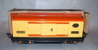 Lionel Prewar O Gauge 814 Boxcar & Box Pa