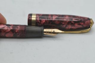 Lovely Rare Vintage Conway Stewart No 84 Fountain Pen - Maroon Marbled -