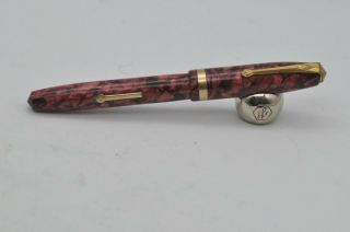 Lovely Rare Vintage Conway Stewart No 84 Fountain Pen - Maroon Marbled - 2