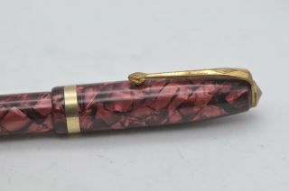 Lovely Rare Vintage Conway Stewart No 84 Fountain Pen - Maroon Marbled - 3